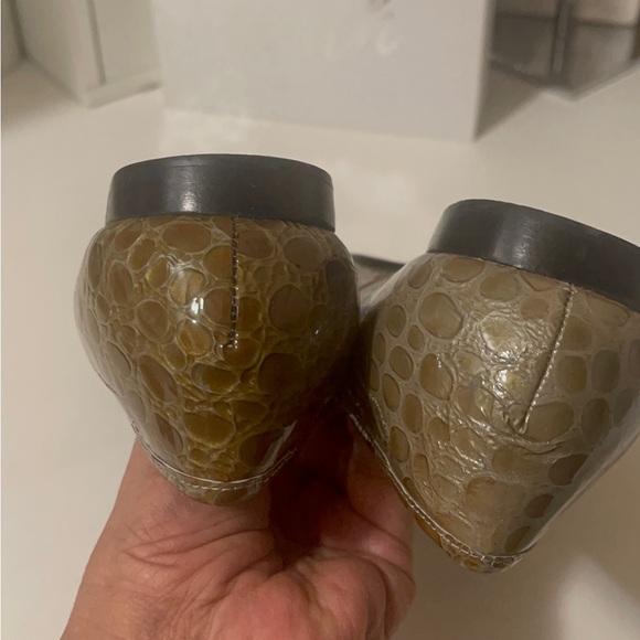 Enzo Angeloni, beautiful lime color, leather shoes with the thick silver chain - Picture 6 of 10